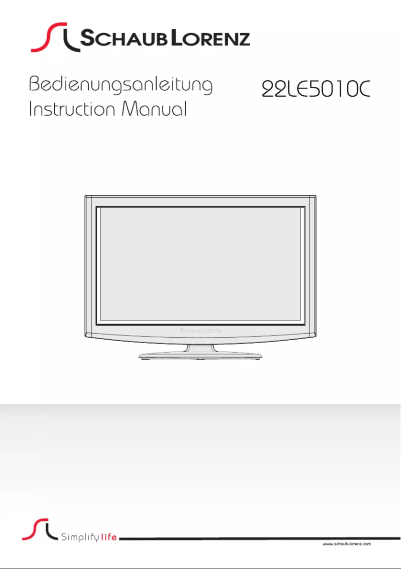 Page 1 de la notice Manuel utilisateur Schaub Lorenz 22LE-5010C
