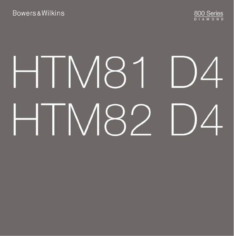 First page image of the manual for HTM82 D4