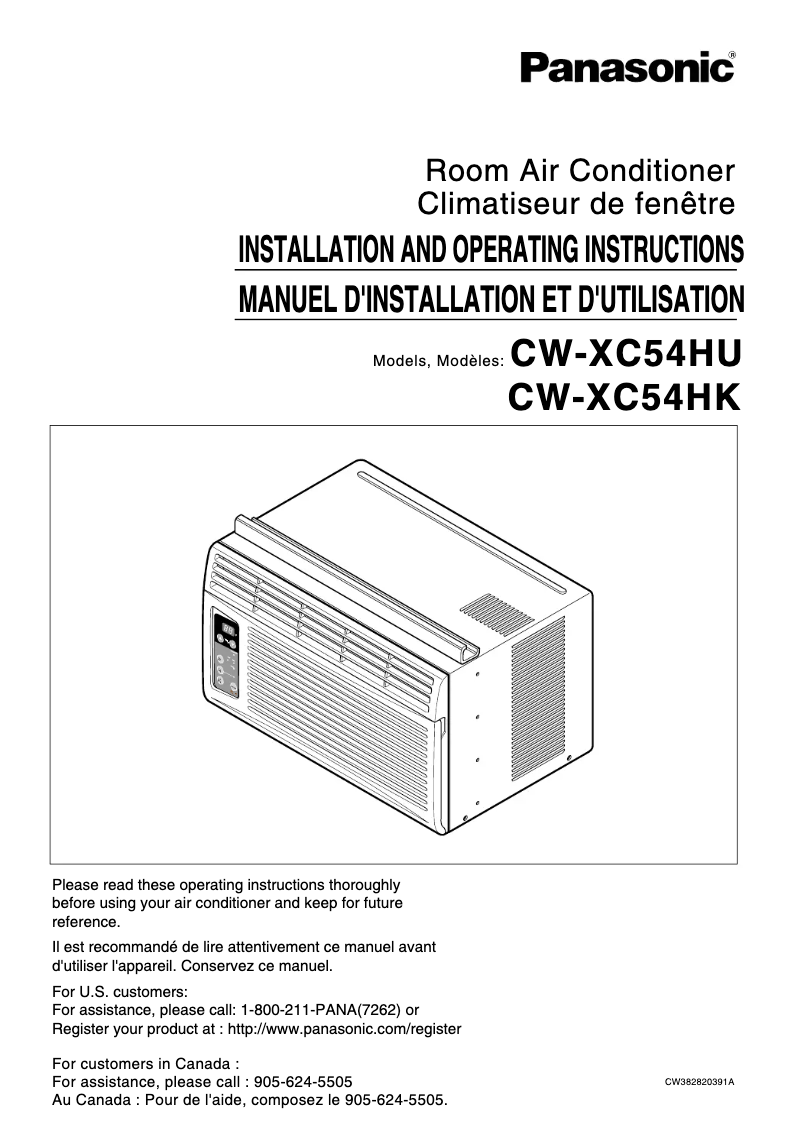 Page 1 of the manual User Manual Panasonic CW-XC54HU