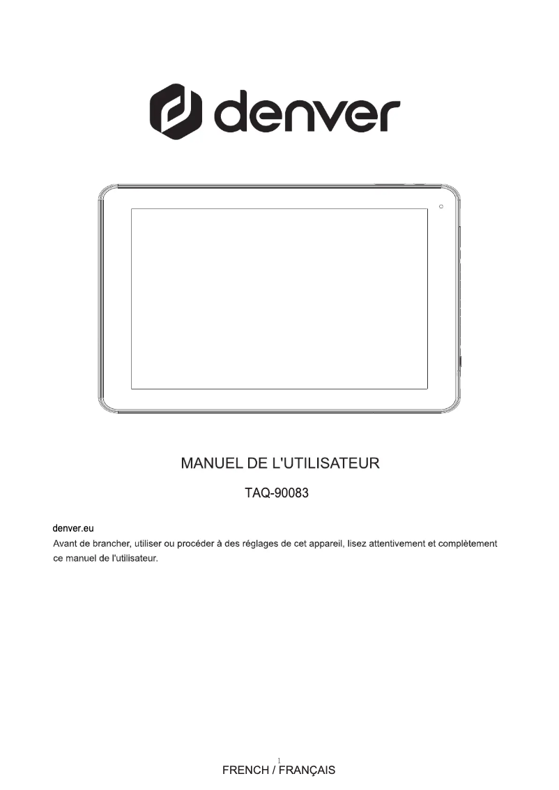 First page image of the manual for TAQ-90083