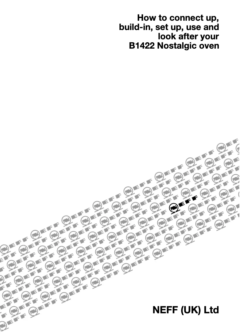 First page image of the manual for B1422E0GB