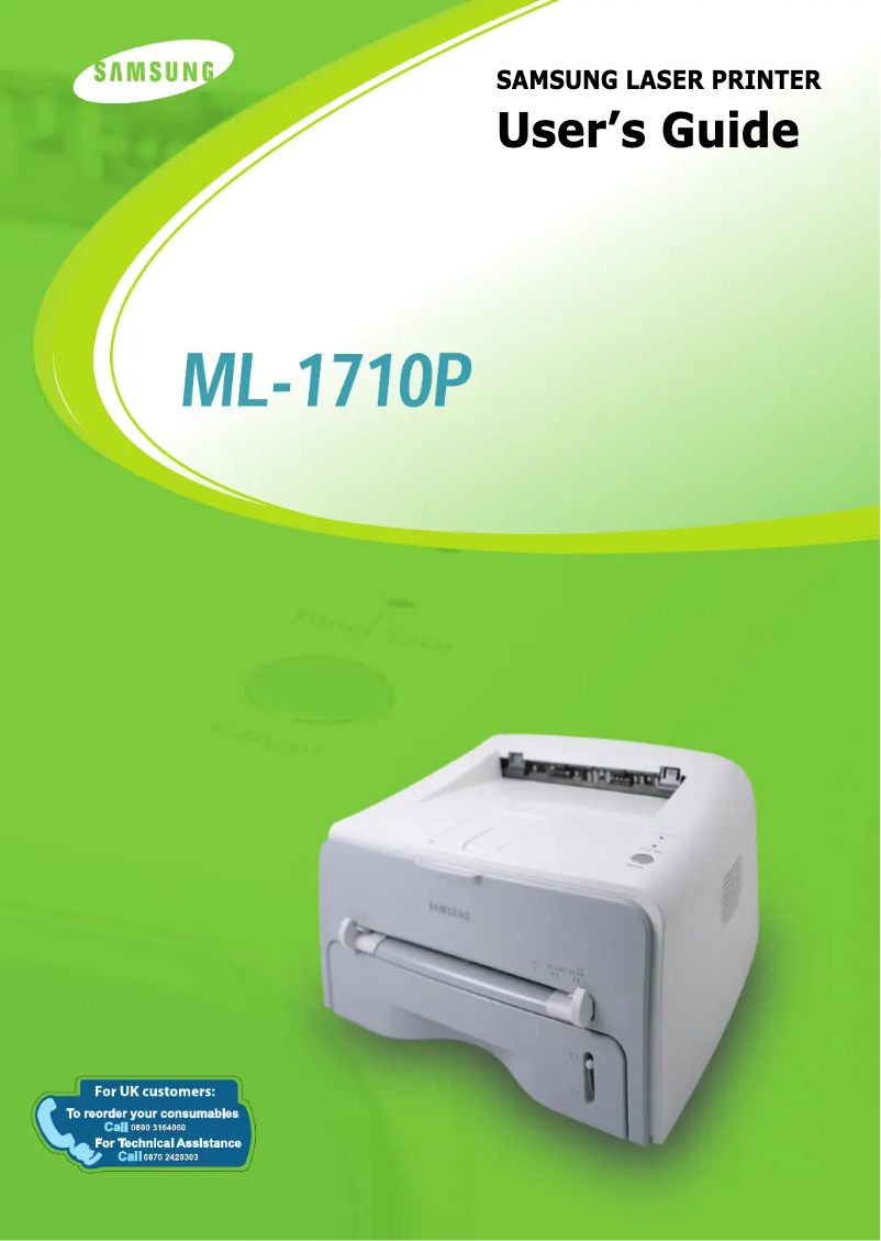 Page 1 of the manual User Manual Samsung ML-1710P