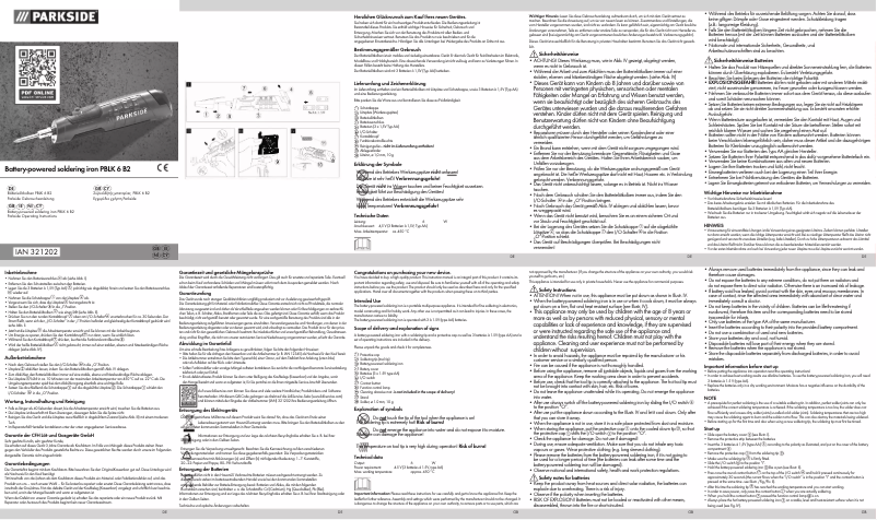 First page image of the manual for PBLK 6 B2