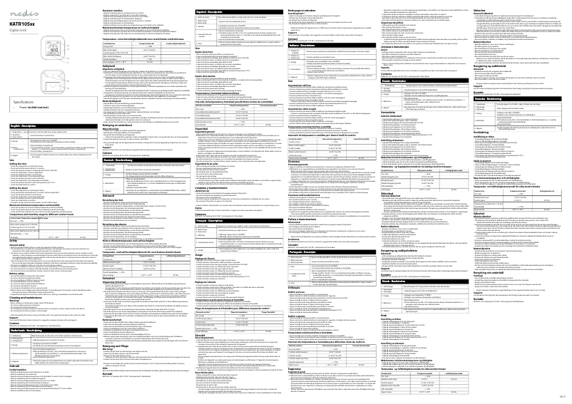 Page 1 of the manual User Manual Nedis KATR105SI