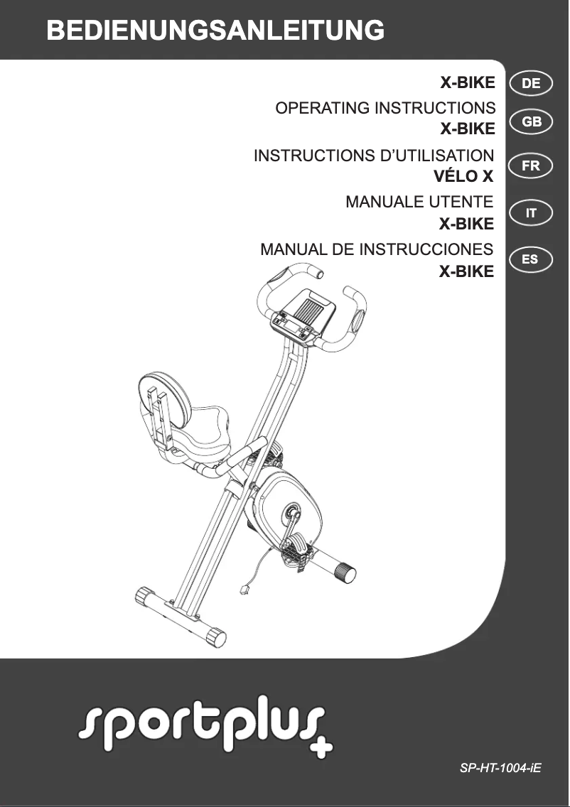 First page image of the manual for SP-HT-1004-iE