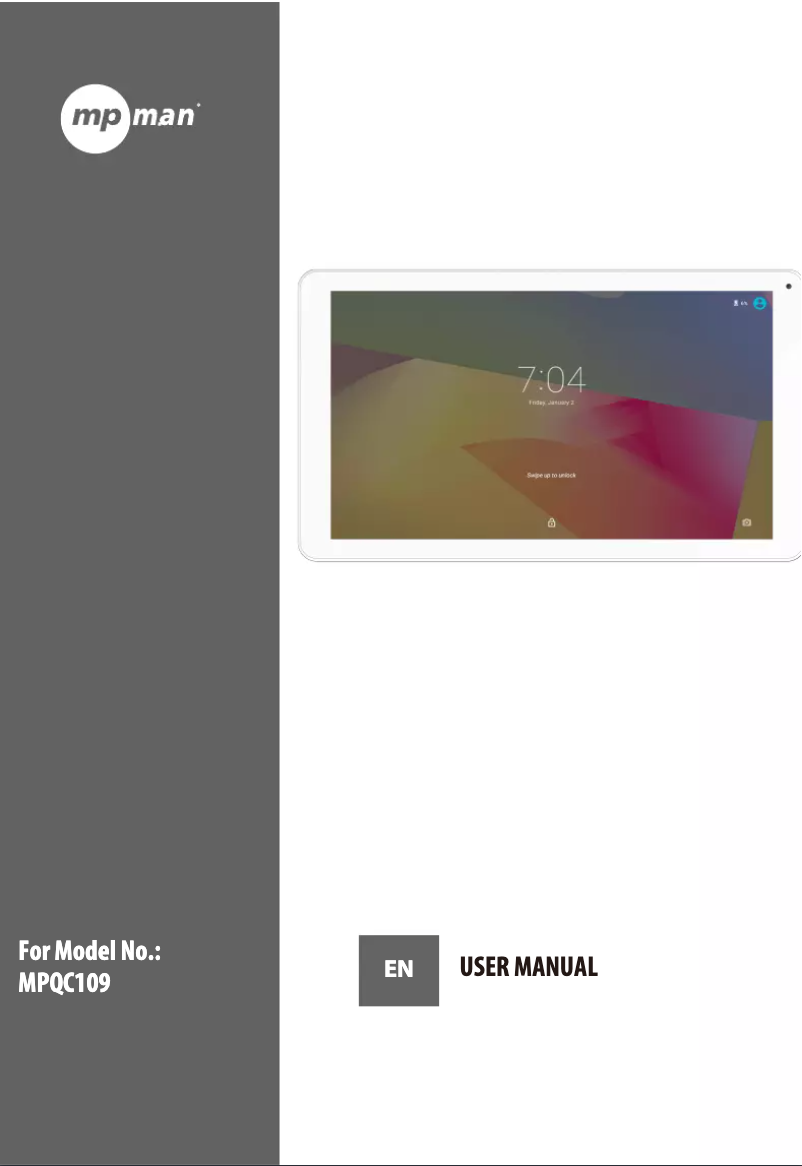 Page 1 of the manual User Manual Mpman MPQC109