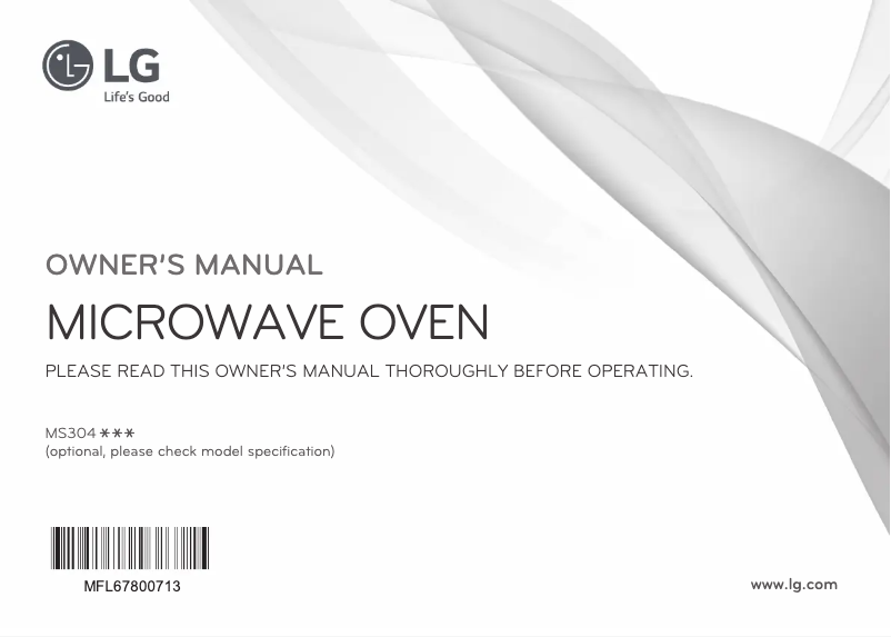 Page 1 of the manual User Manual LG MS3044S
