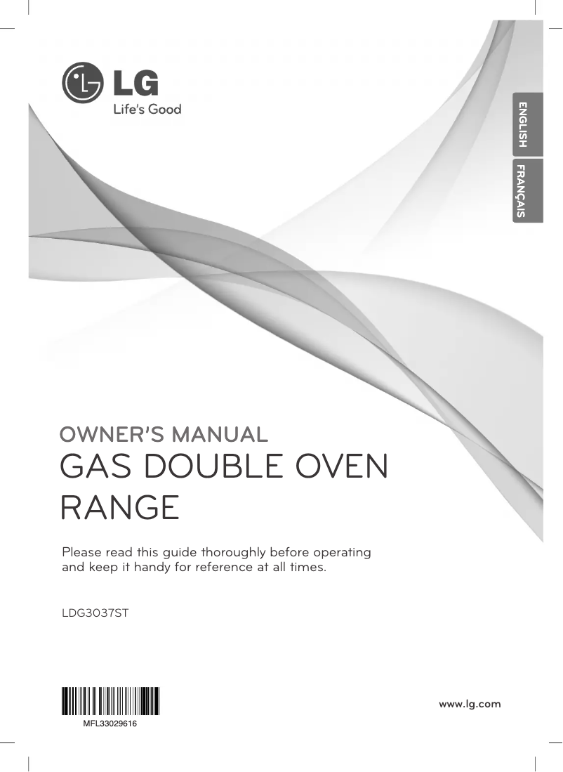 Page 1 of the manual User Manual LG LDG3037ST