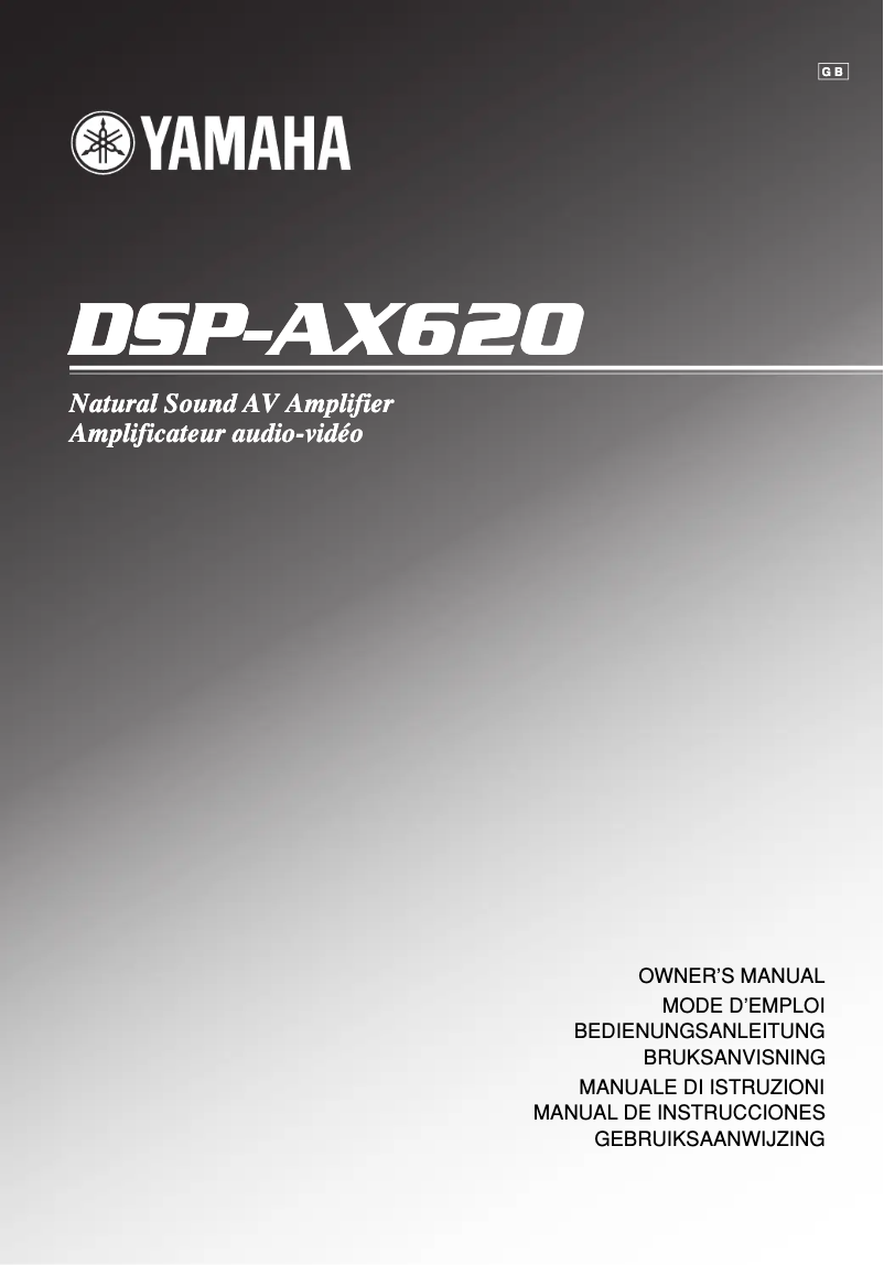 First page image of the manual for DSP-AX620