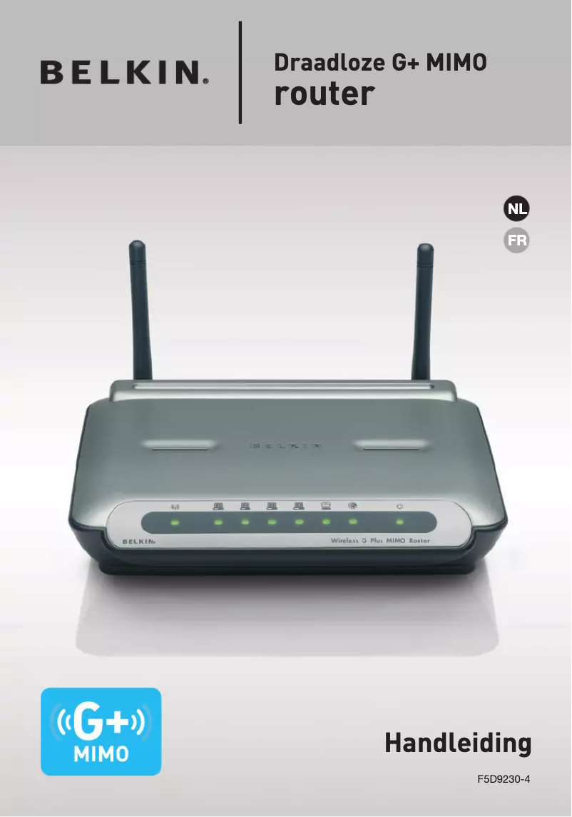 First page image of the manual for Wireless G Plus MIMO Route