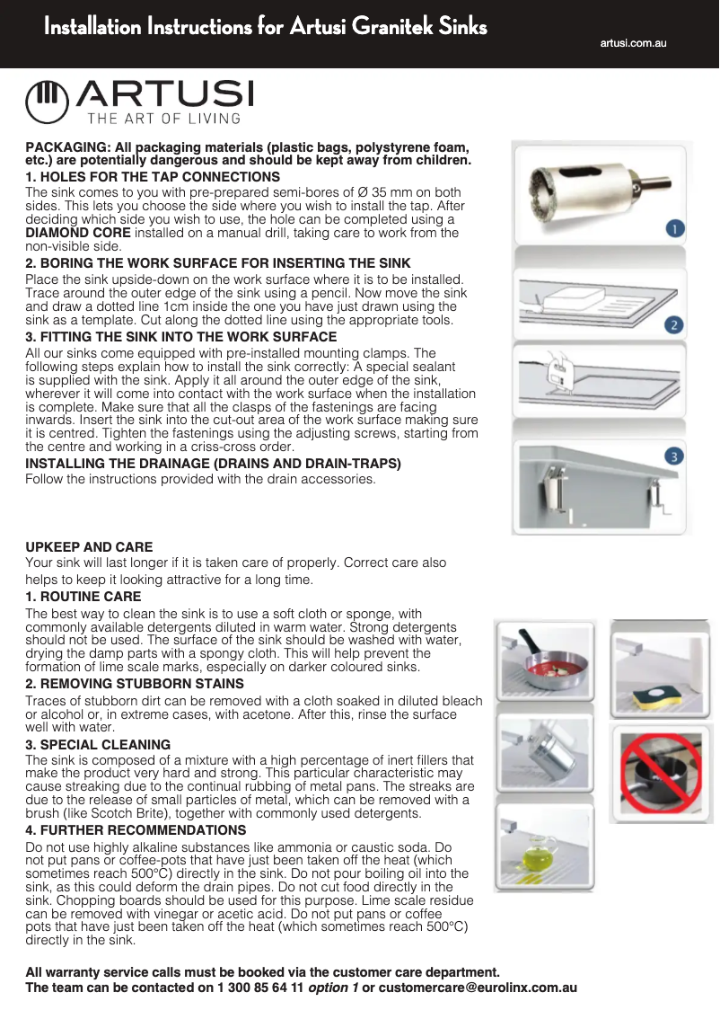 First page image of the manual for AGS1001W