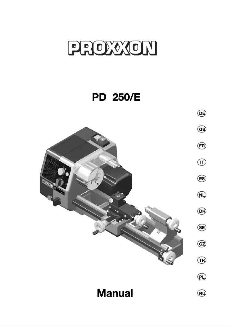 Page 1 of the manual User Manual Proxxon PD 250/E