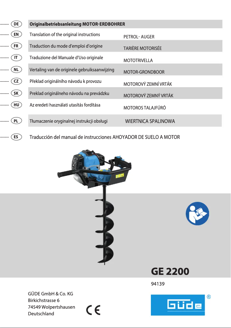 First page image of the manual for GE 2200