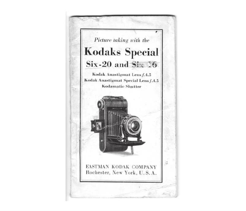 Page 1 of the manual User Manual Kodak Super Six 20