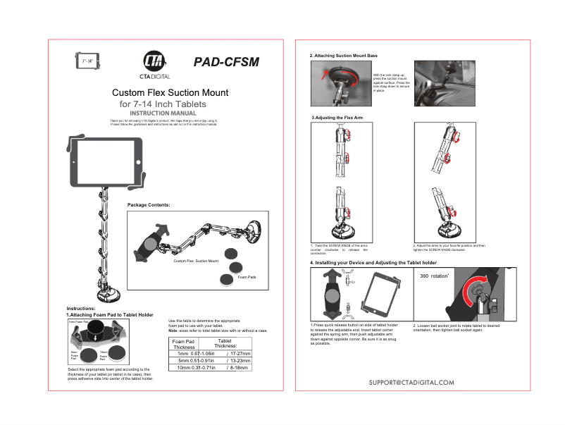 First page image of the manual for PAD-CFSM