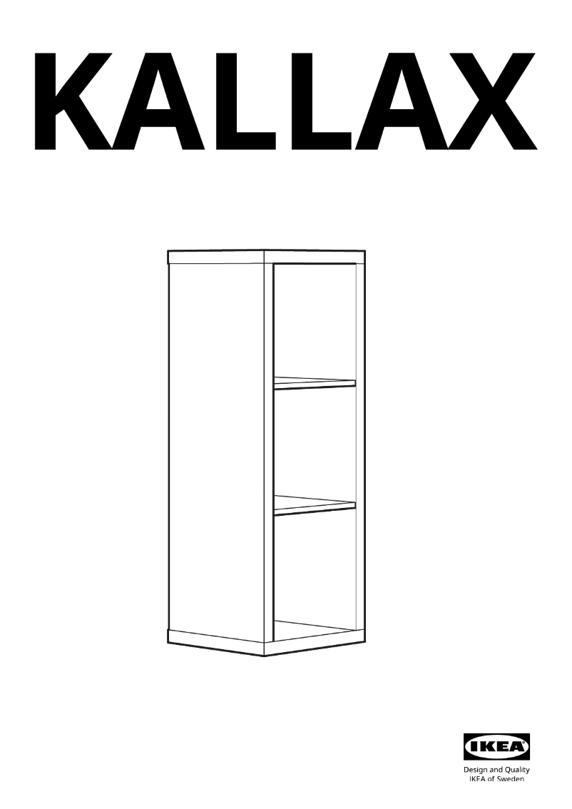 First page image of the manual for KALLAX 305.158.23