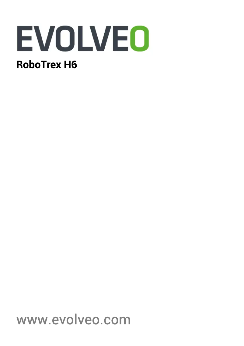 First page image of the manual for RoboTrex H6
