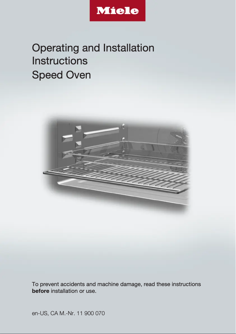 Page 1 of the manual Installation Guide Miele H 7670 BM