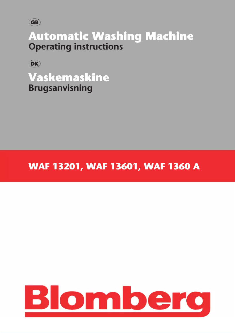 First page image of the manual for WAF 13201