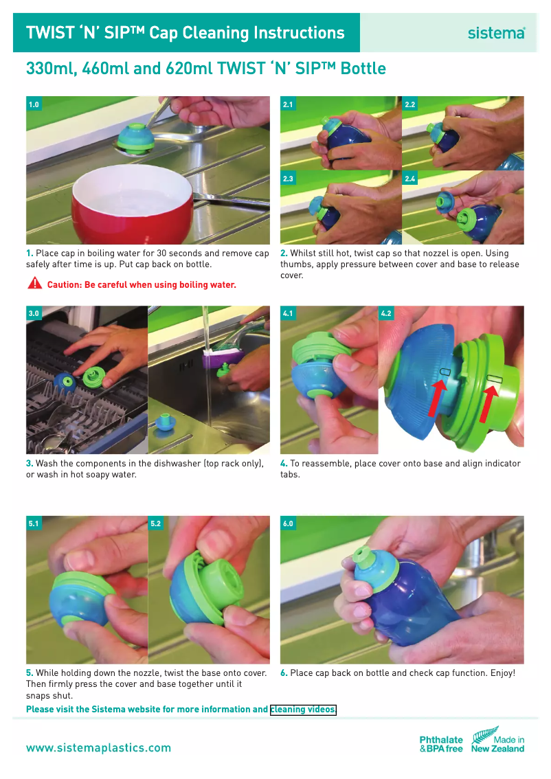 Page 1 of the manual User Manual Sistema Twist ‘n’ Sip