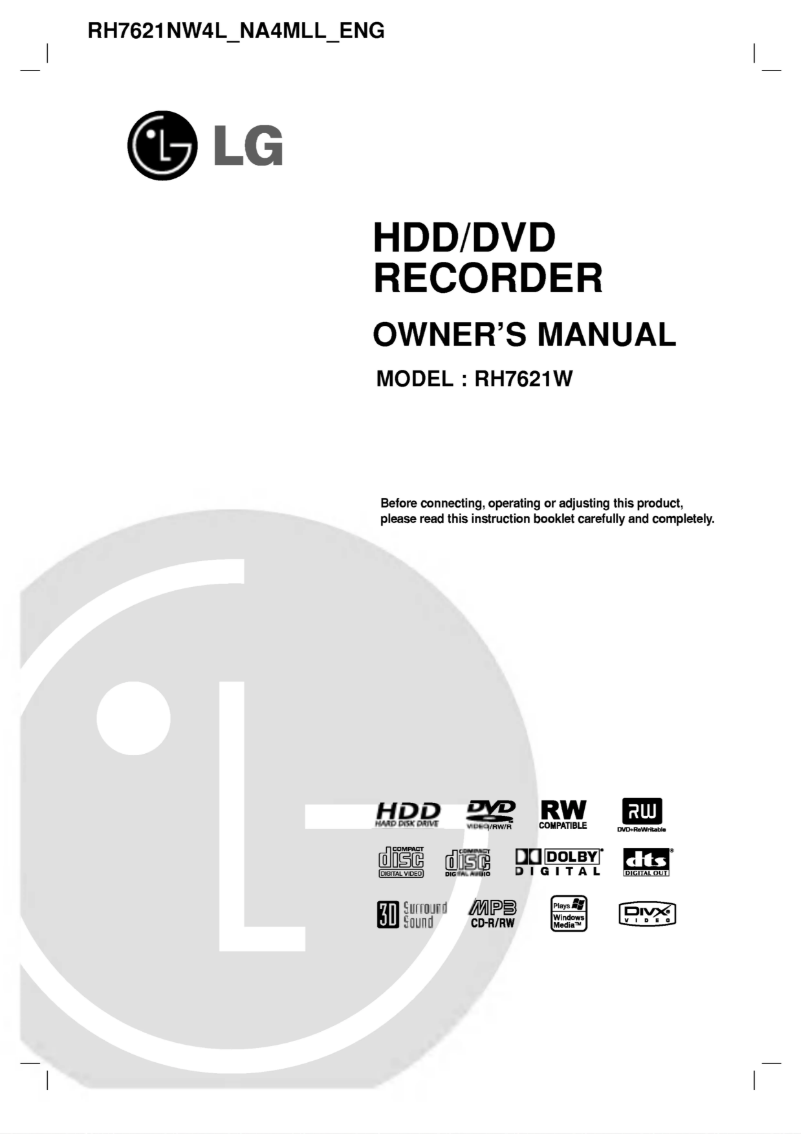 First page image of the manual for RH7621W