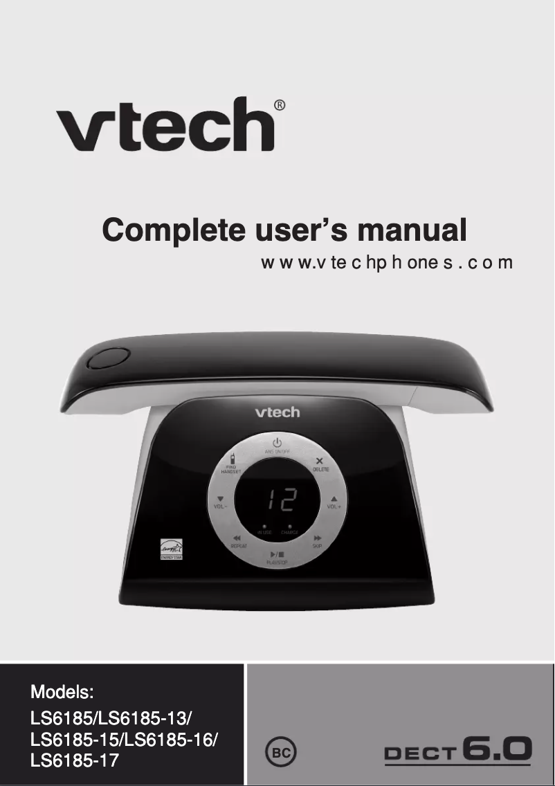 Page 1 of the manual User Manual Vtech LS6185