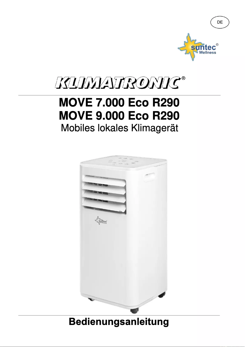 First page image of the manual for Klimatronic Move 7.000 Eco R290