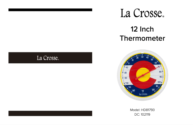 Page 1 of the manual User Manual La Crosse Technology HD81793