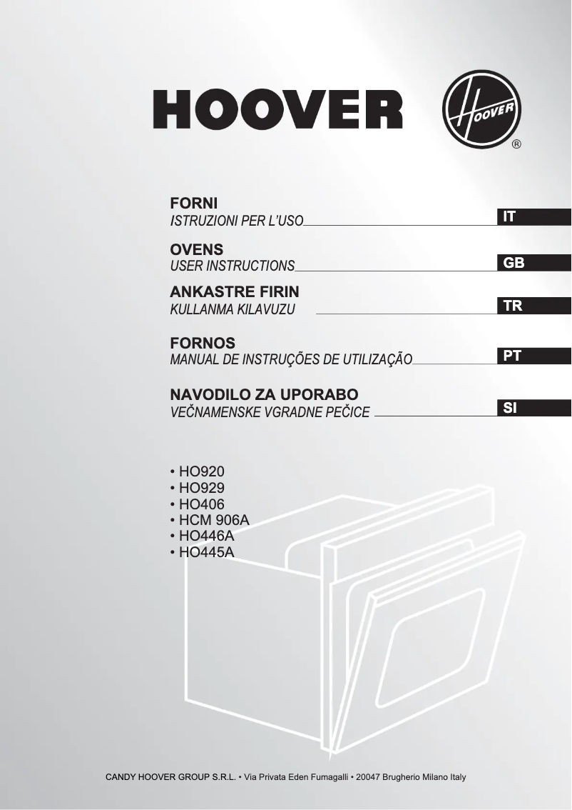 Page 1 of the manual User Manual Hoover HO446A/6XPP