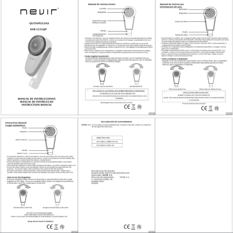 Page 1 of the manual User Manual Nevir NVR-5555 QPM
