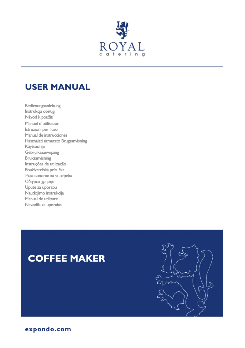 Page 1 of the manual User Manual Royal Catering RCKM-20