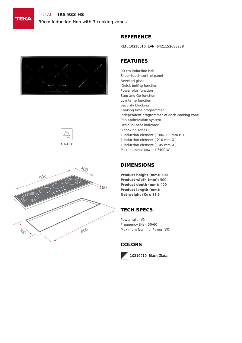 First page image of the manual for IRS 933 HS