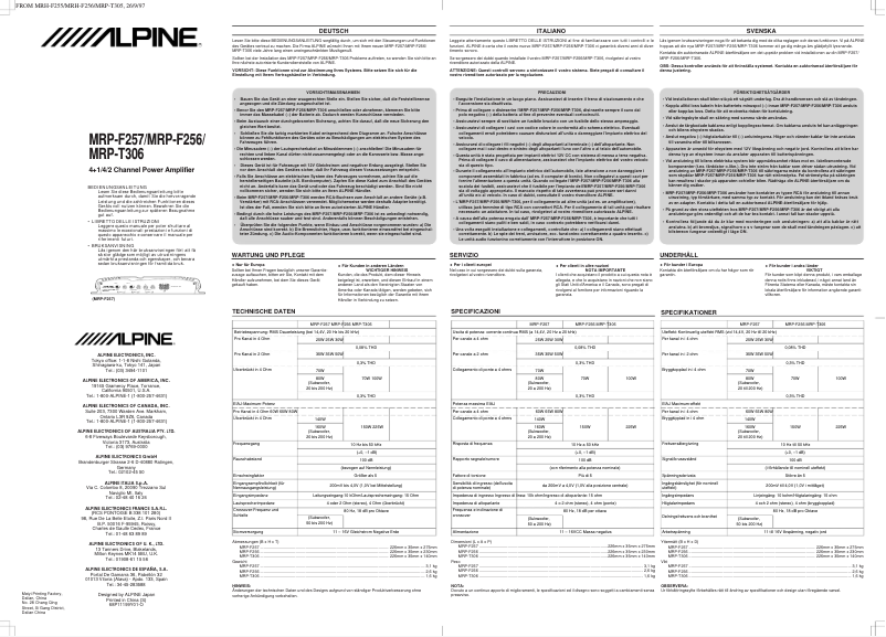 First page image of the manual for MRP-T306