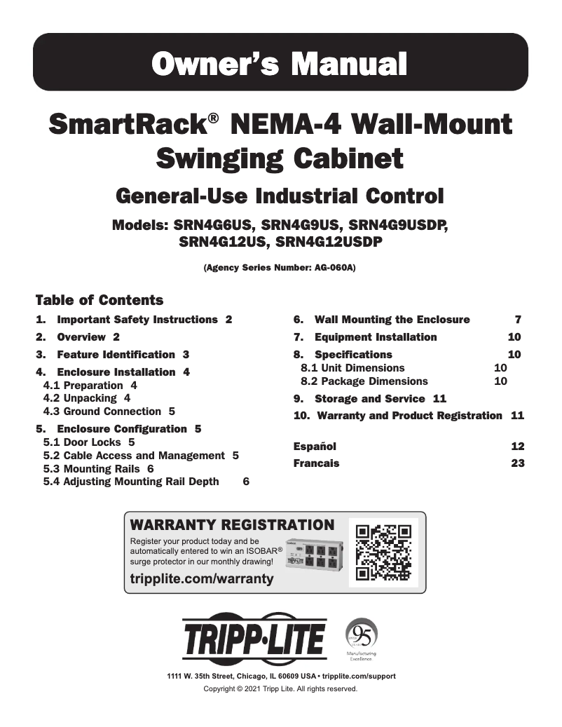 Page 1 of the manual User Manual Tripp Lite SRN4G6US