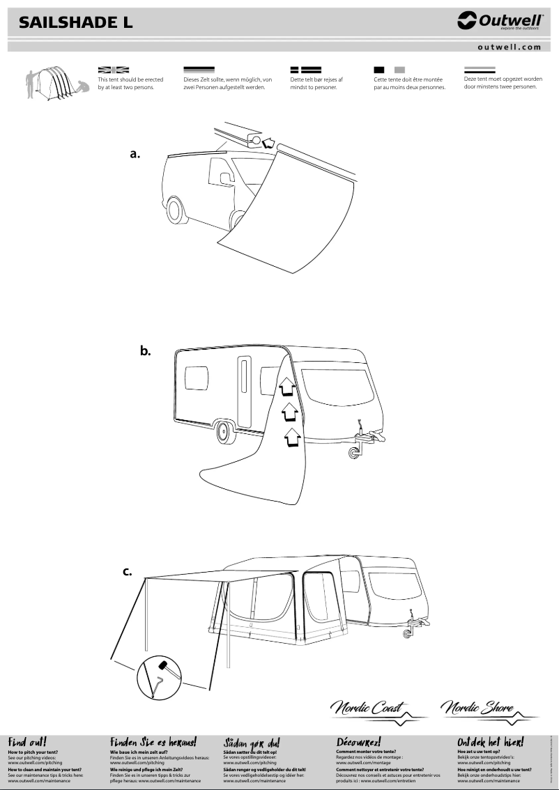 Page 1 of the manual User Manual Outwell Sailshade L