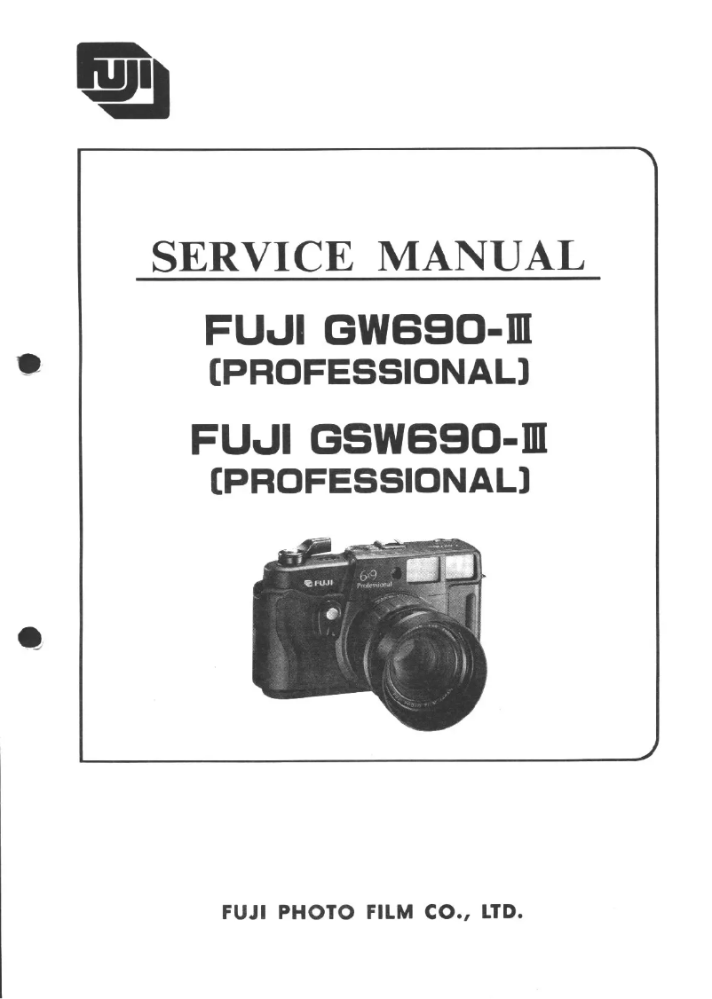 Page 1 of the manual User Manual Fuji Professional GSW690III