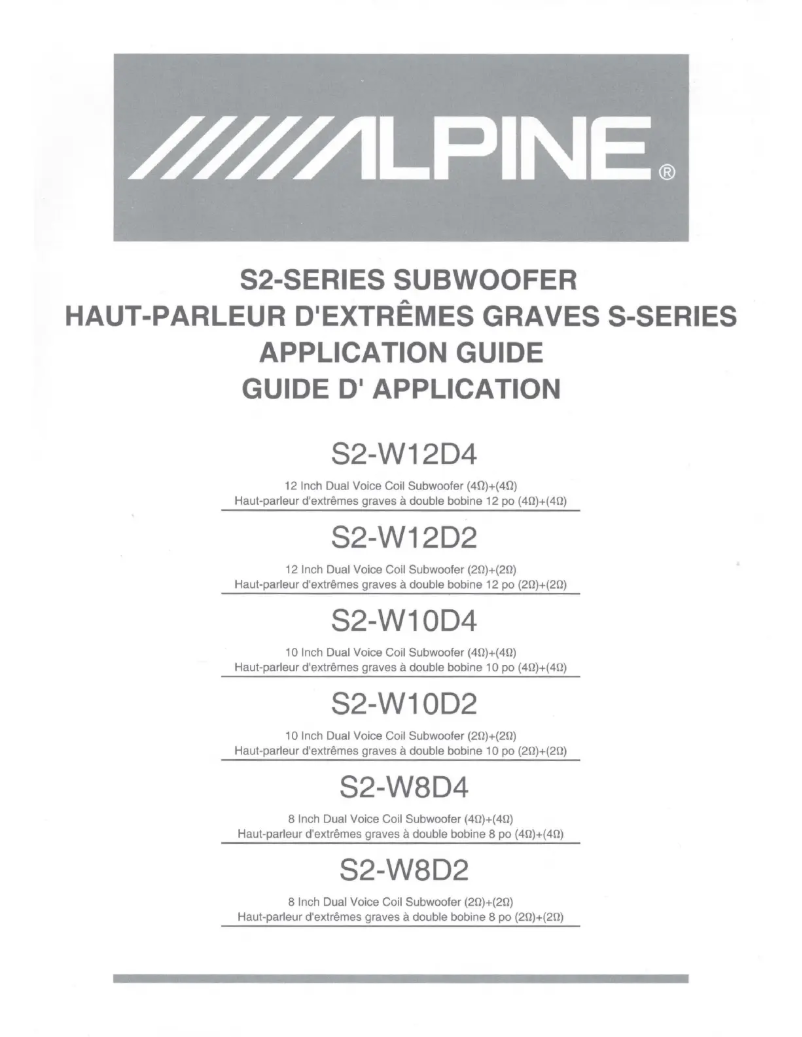 First page image of the manual for S2-W12D4