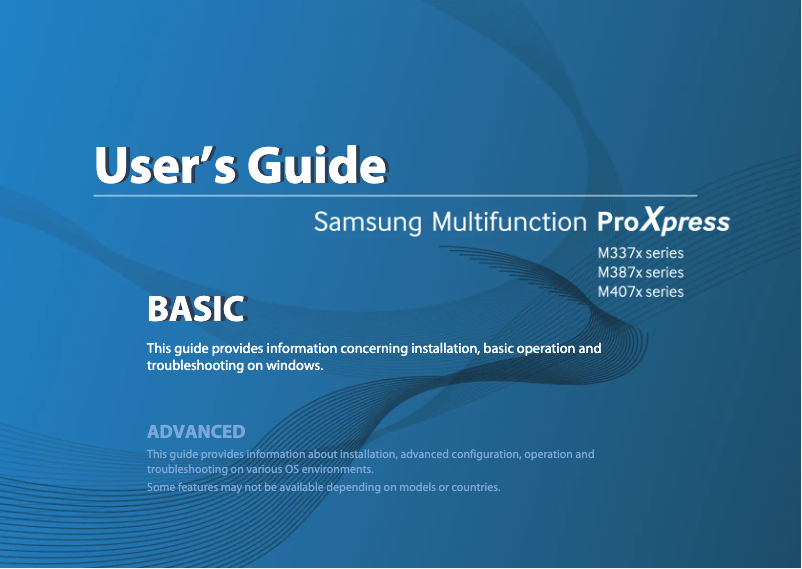 First page image of the manual for ProXpress M3870FD