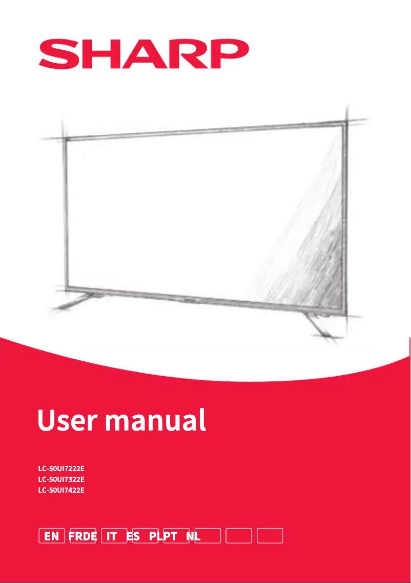 Page 1 of the manual User Manual Sharp LC-50UI7222E