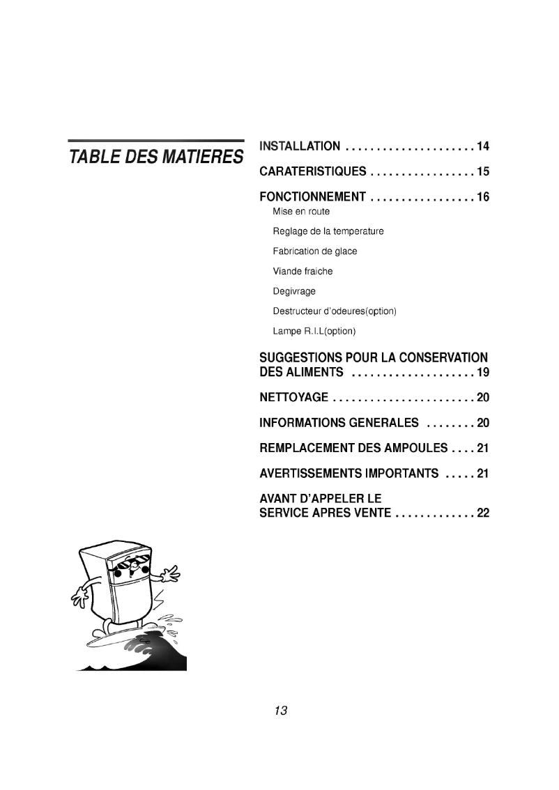 Page 1 of the manual User Manual LG GR-532T
