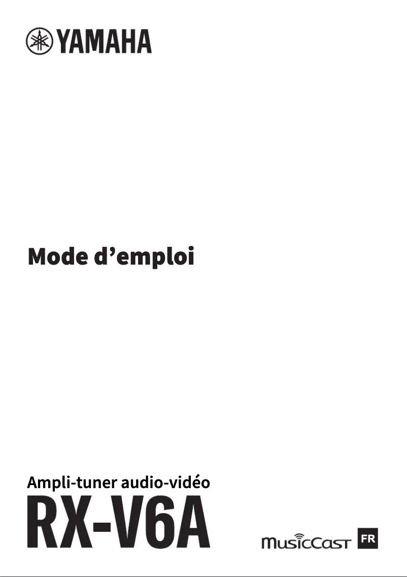 First page image of the manual for RX-V6A