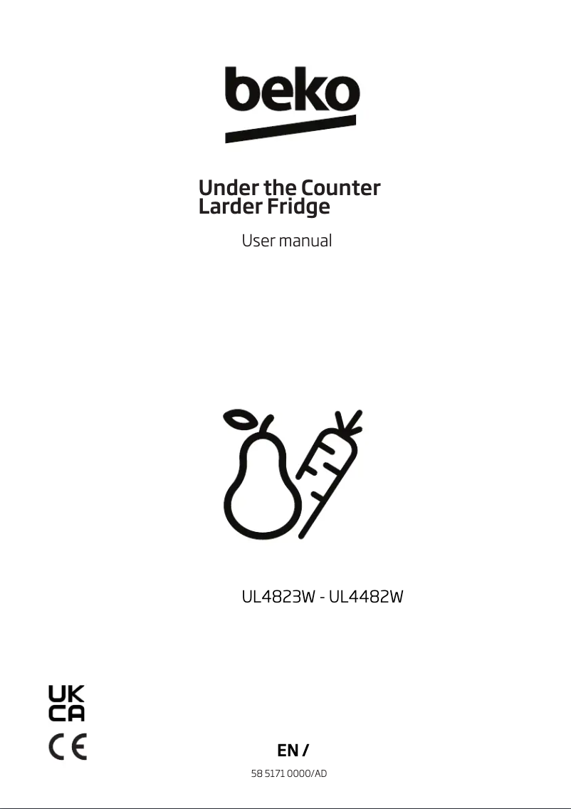 Page 1 of the manual User Manual Beko UL4482W