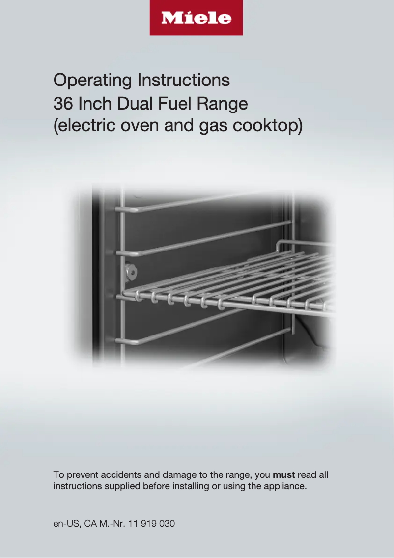 Page 1 of the manual User Manual Miele HR 1936-3 LP