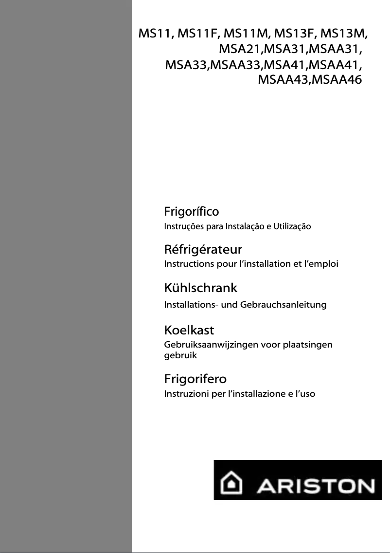 Page 1 of the manual User Manual Ariston Thermo MSA33