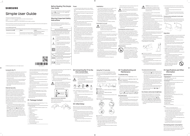 Page 1 of the manual User Manual Samsung QN75Q80DAF