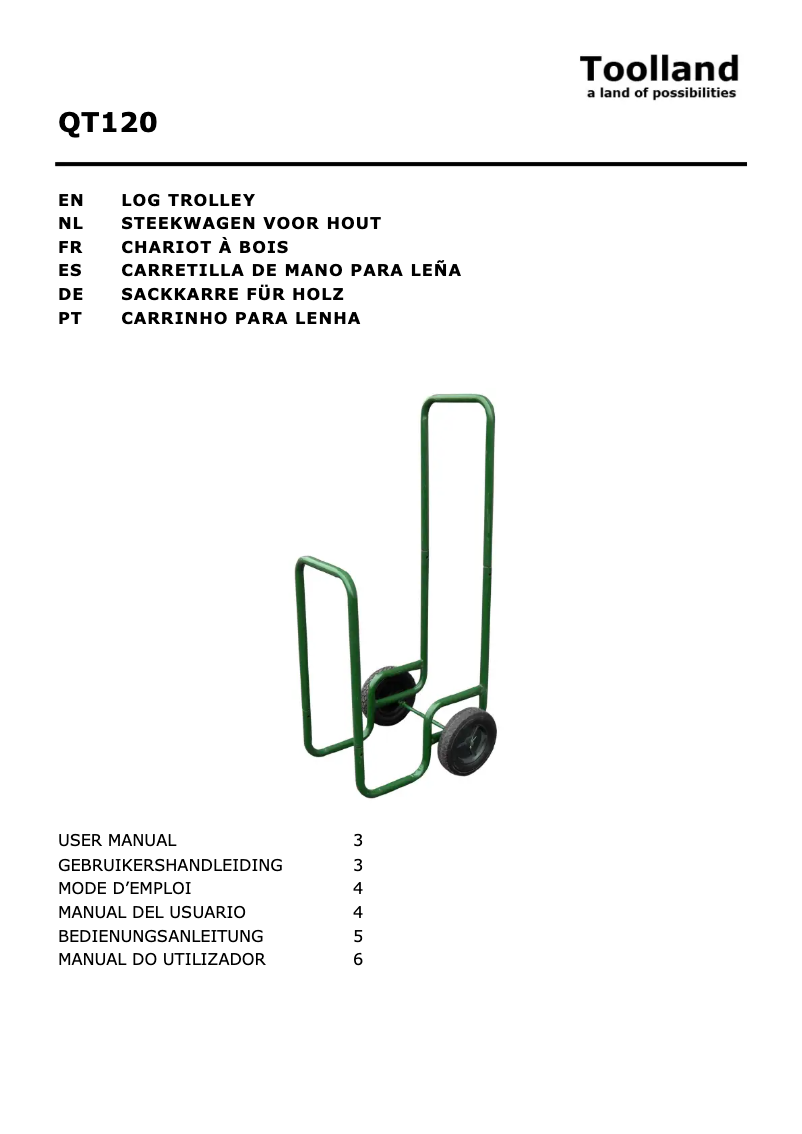 First page image of the manual for QT120
