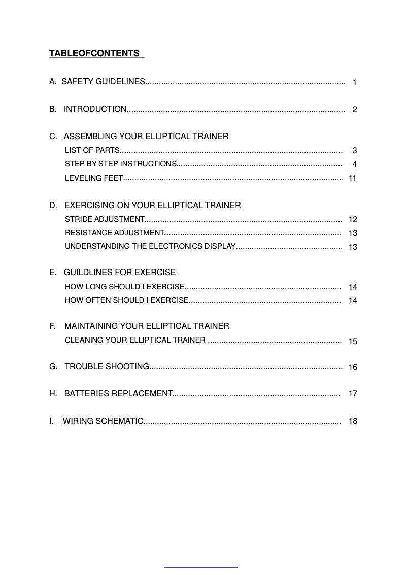 Page 1 of the manual User Manual SportsArt 803