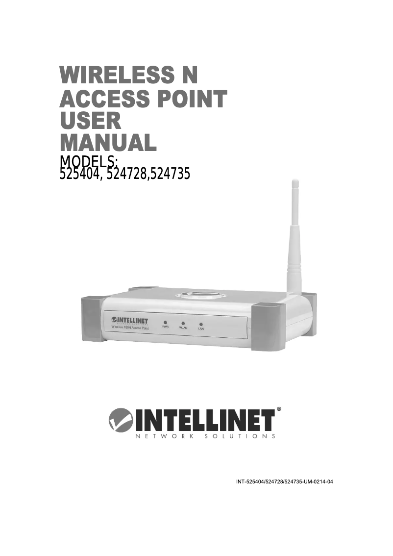 First page image of the manual for 525404