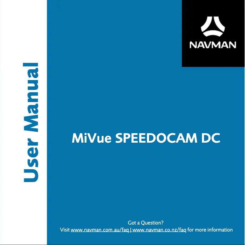 Page 1 of the manual User Manual Navman MiVue Speedocam DC