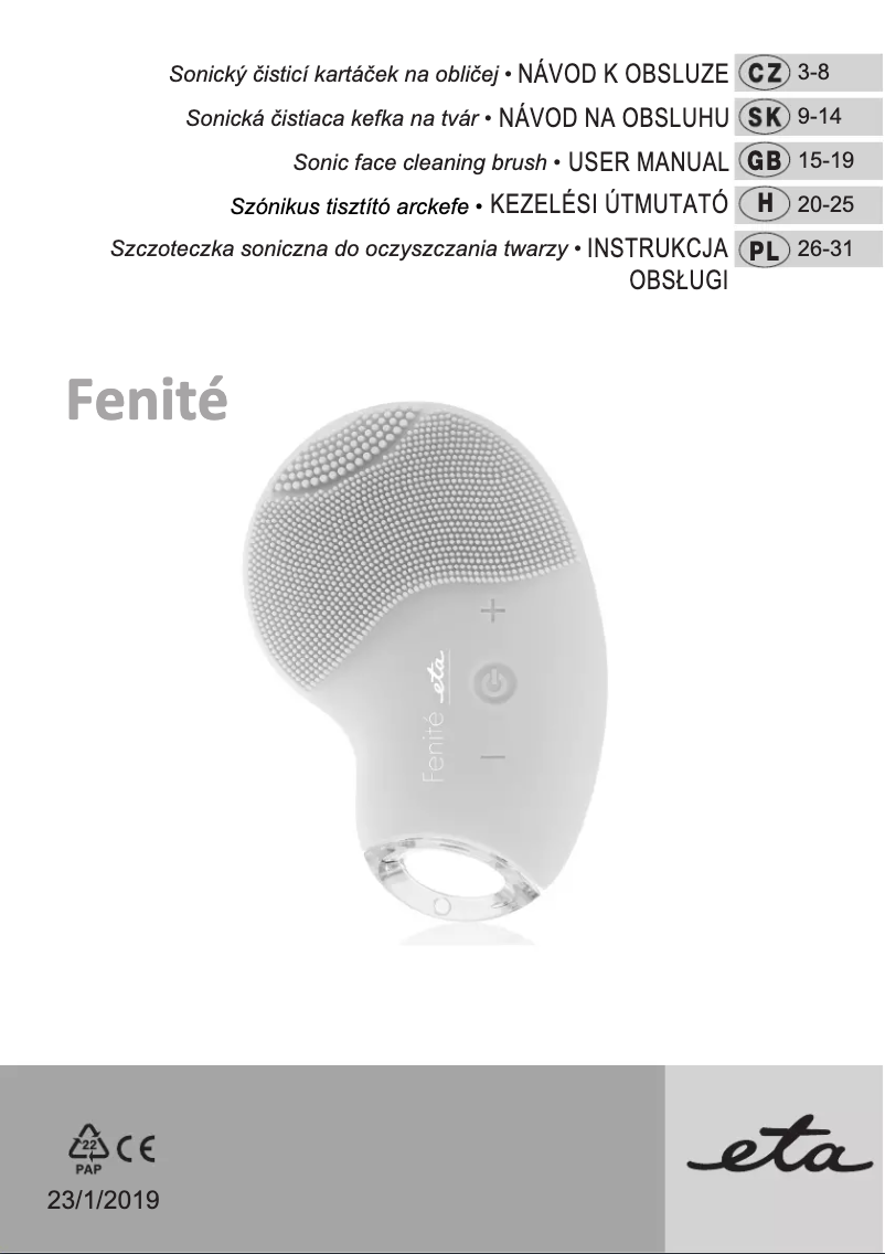 First page image of the manual for Fenité 2352 90000